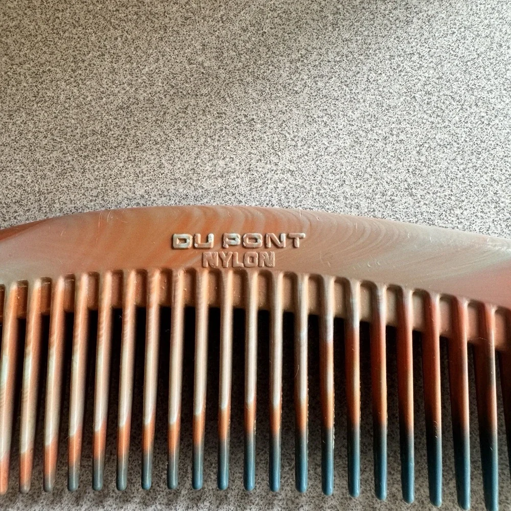 DuPont Nylon Marbled Hair Comb Hard Plastic Wide Tooth Detangling 9